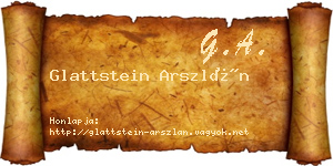 Glattstein Arszlán névjegykártya